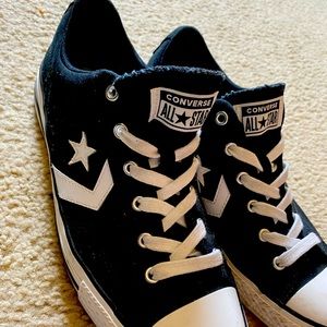Converse black and white shoe